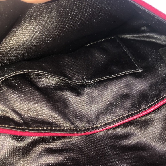 Vintage COACH Hampton Red Leather & Canvas Signature C Wristlet Clutch w Hangtag - Picture 10 of 17